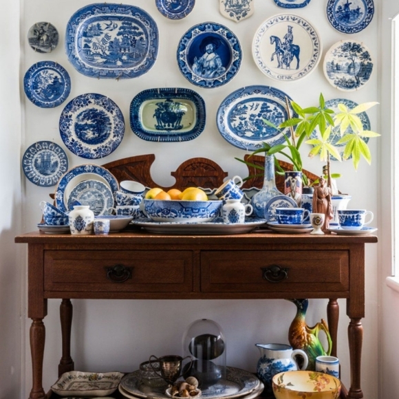 Sugar bowl with lid 💙 platinum silver band by Johann Haviland  Blue Garland - Picture 7 of 15